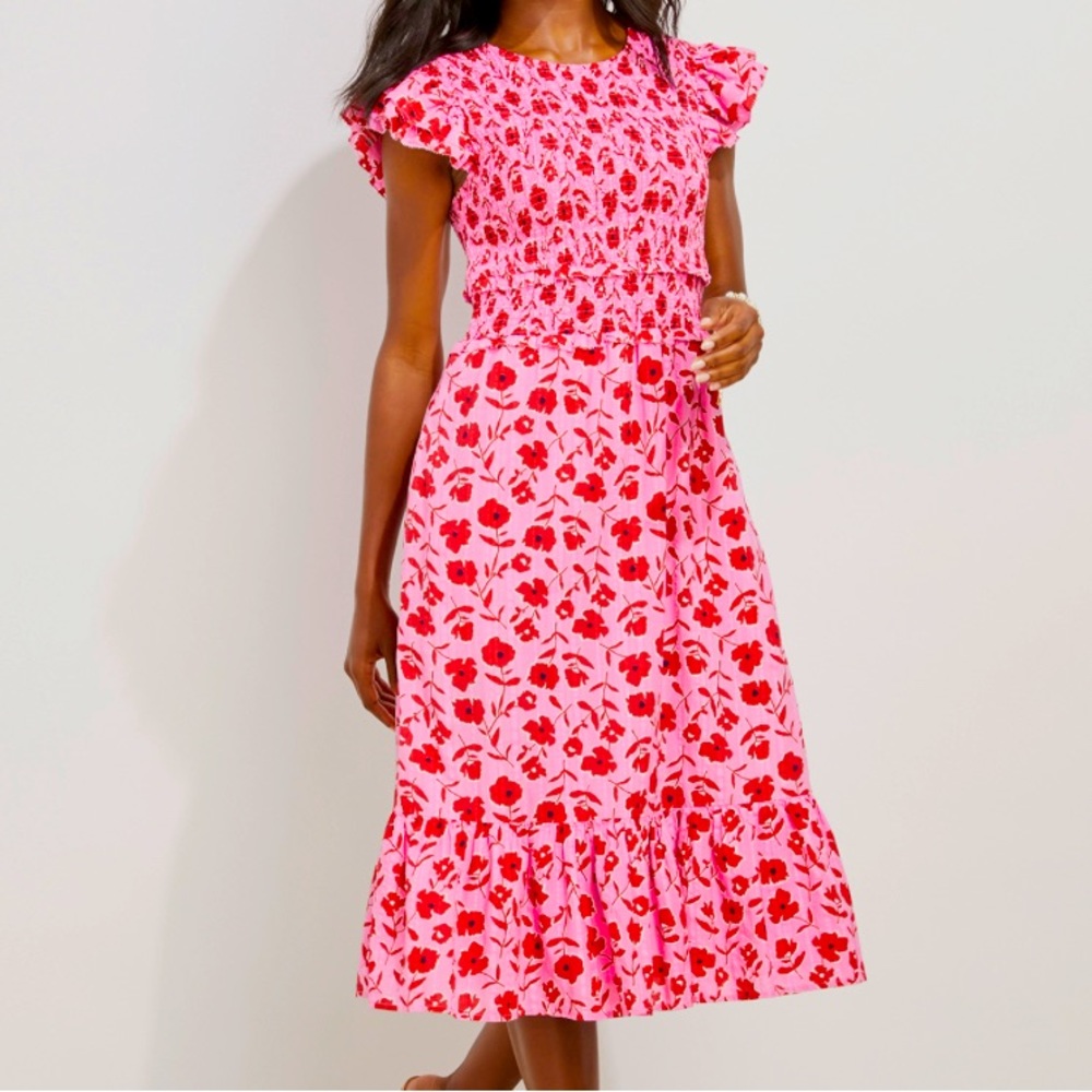 Vineyard Vines Rock Rose Smocked Dress